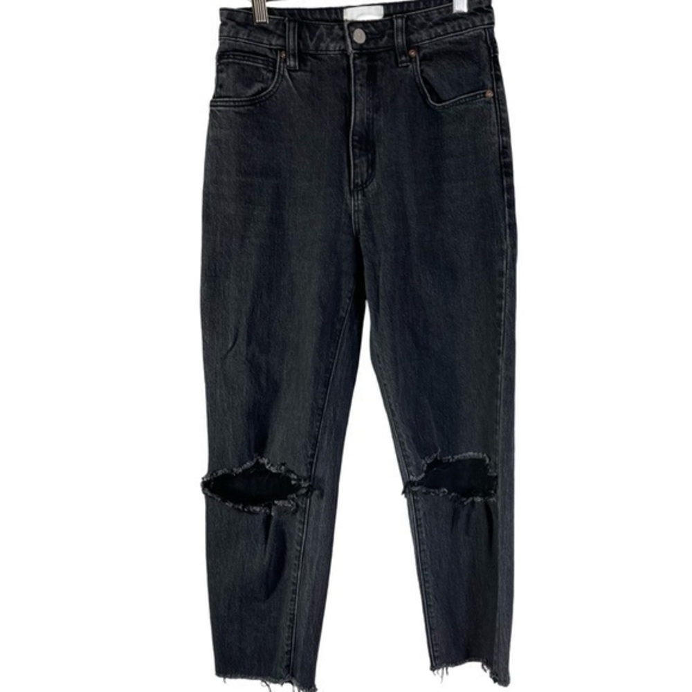 Abrand Jeans Distressed Skinny Jean Size 26 Color Black - Picture 1 of 13